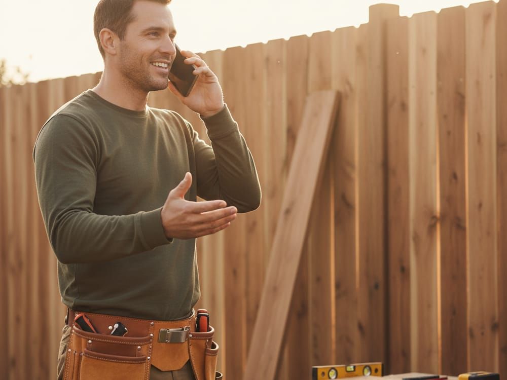 Friendly fence repair specialist ready to answer your questions