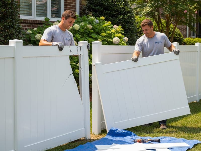 Vinyl fence installation in Charlotte